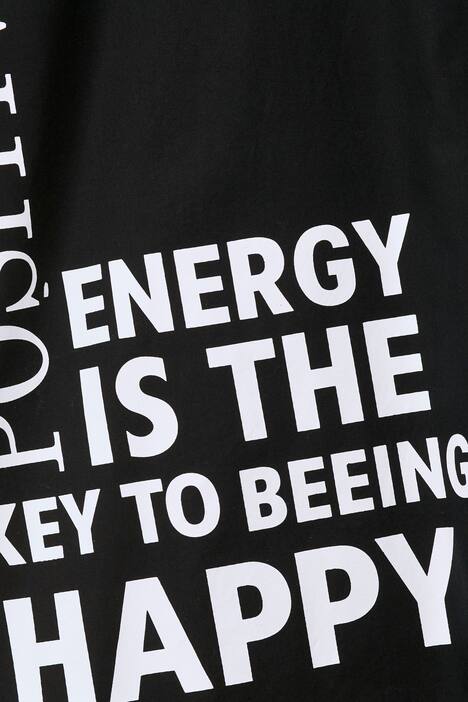 Lange blouse, oversized, tekst, overhemdkraag, lange mouwen