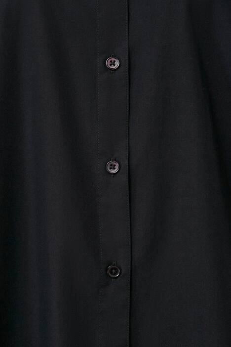 Longbluse, A-Line, Hemdkragen, Langarm, gerundeter Saum