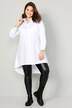 Longbluse, A-Line, Hemdkragen, Langarm, gerundeter Saum