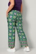Hose, Wide Legs, Blumendruck, Saumbordüre, Elastikbund