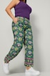 Hose, Wide Legs, Blumendruck, Saumbordüre, Elastikbund