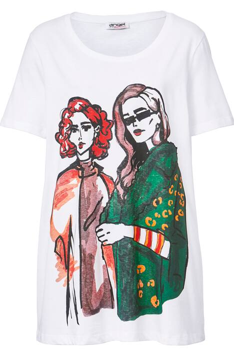 T-Shirt, Frauen-Motiv, Rundhals, Halbarm