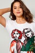 T-Shirt, Frauen-Motiv, Rundhals, Halbarm