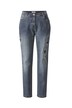 Boyfriend-Jeans, Destroy-Effekte, 5-Pocket, Dehnbund
