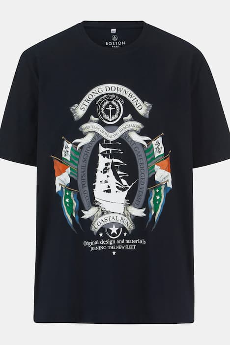 T-shirt Boston Park à manches courtes, col rond et imprimé voile - jusqu'au 74/76