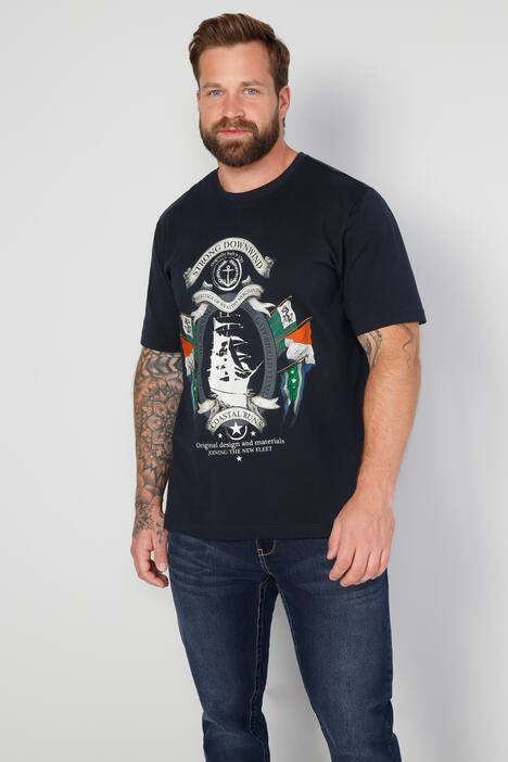 T-shirt Boston Park à manches courtes, col rond et imprimé voile - jusqu'au 74/76