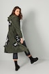 Longjacke, Kapuze, große Patches, elastische Taille, Langarm