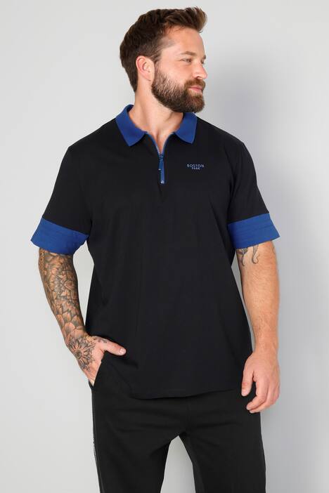 Boston Park Poloshirt, Halbarm, farbige Bündchen, bis 72/74
