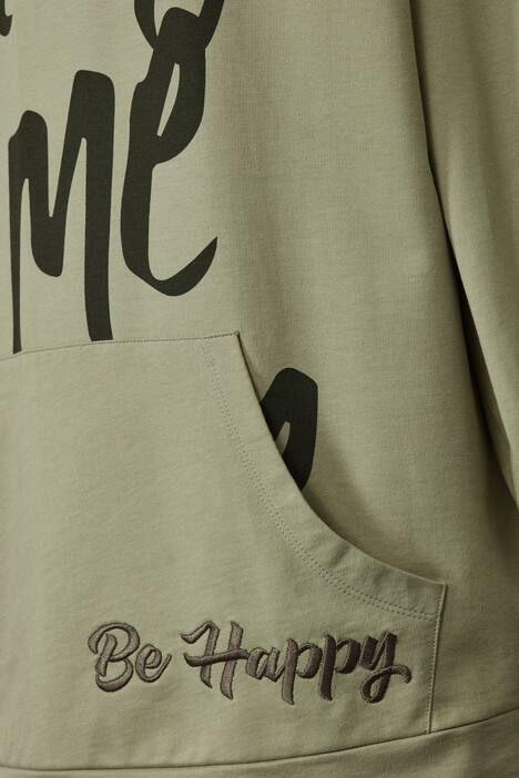 Hoodie, oversized, Schriftzug, Kapuze, Kängurutasche, Langarm