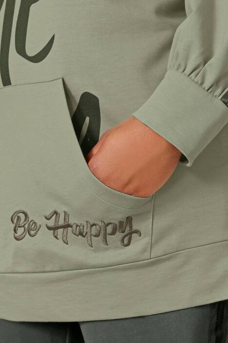 Hoodie, oversized, Schriftzug, Kapuze, Kängurutasche, Langarm