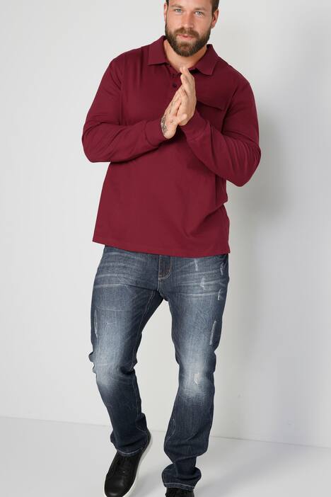 Boston Park Poloshirt, Langarm, Brusttasche, bis 72/74