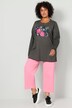 Sweatshirt, Blumen-Motiv, Rundhals, Langarm