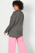 Sweatshirt, Blumen-Motiv, Rundhals, Langarm