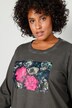 Sweatshirt, Blumen-Motiv, Rundhals, Langarm