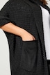 Strickponcho, oversized, Strukturstrick offene Form, Langarm