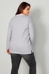 Sweatshirt, A-Line, Ringel, Frottee-Stern, V-Ausschnitt, Langarm