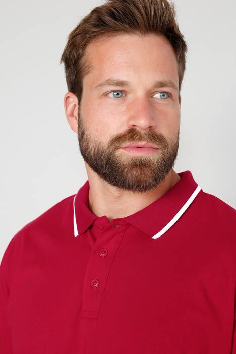 Boston Park Poloshirt, Langarm, Kontrast-Polokragen