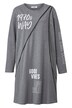 Long-Sweatshirt, A-Line, Zier-Zipper, Prints, Rundhals, Langarm