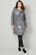 Long-Sweatshirt, A-Line, Zier-Zipper, Prints, Rundhals, Langarm