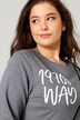 Long-Sweatshirt, A-Line, Zier-Zipper, Prints, Rundhals, Langarm
