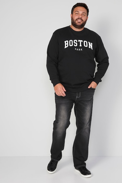 Boston Park Sweatshirt, Bauchfit, Print, Rundhals, bis 80/82