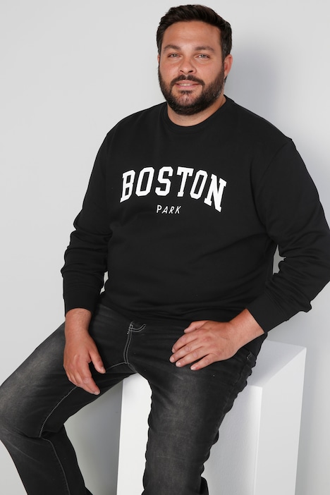 Boston Park Sweatshirt, Bauchfit, Print, Rundhals, bis 80/82