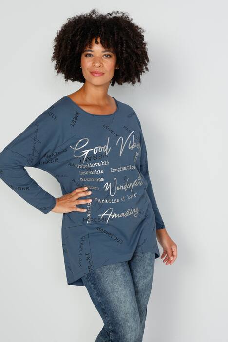 T-Shirt, Writing-Print, Rundhals, Langarm