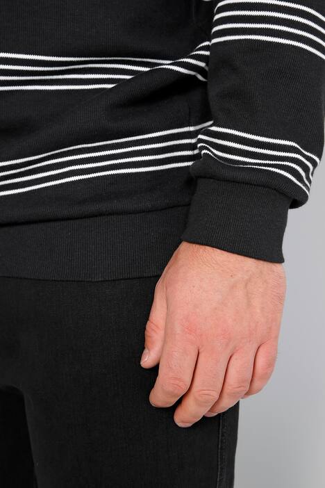 Boston Park Sweatshirt, Ringel, Troyerkragen, bis 72/74