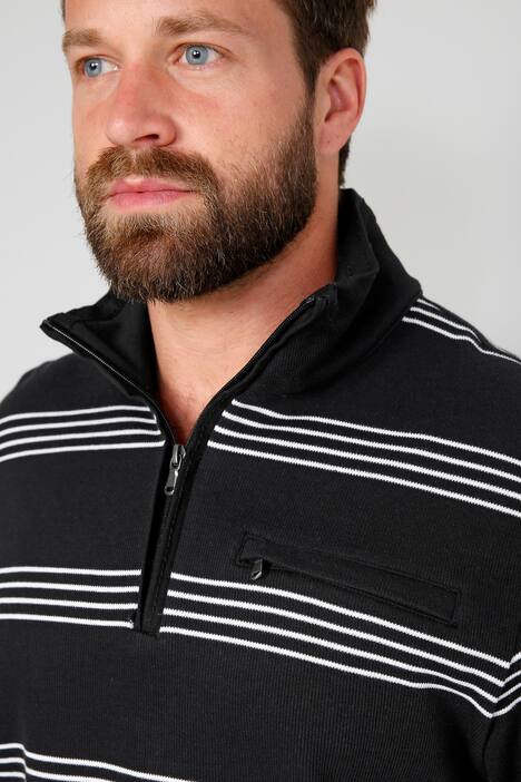 Boston Park Sweatshirt, Ringel, Troyerkragen, bis 72/74