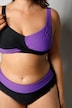 Bikini, Zweiteiler, Softschalen, zweifarbig, Drapierung