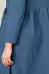Midikleid, A-Line, Materialmix, Rundhals, Langarm, Quernaht