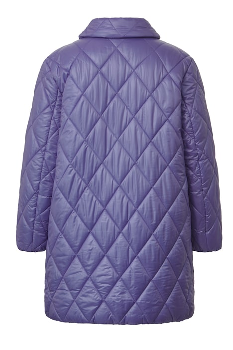 Steppjacke, oversized, Rhombenstepp, 2-Wege-Zipper, Langarm