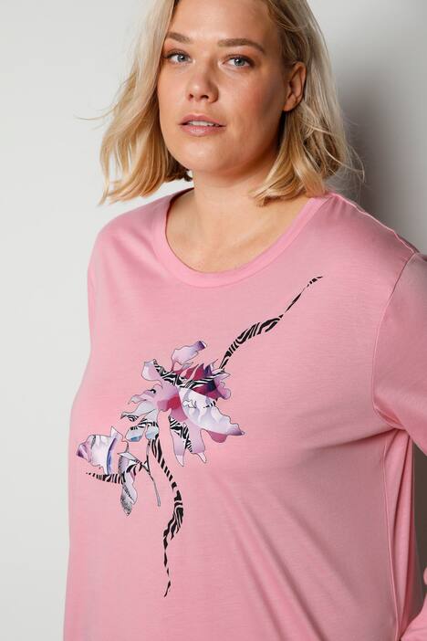 Nachthemd, Print, Rundhals, Langarm