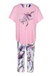 Schlafanzug, Zweiteiler, Shirt mit Print, 7/8-Hose