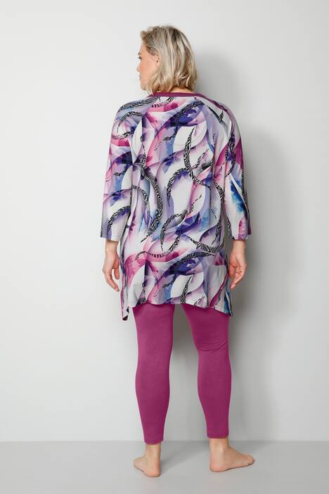 Freizeitanzug, Zweiteiler, bedrucktes Shirt, Leggings