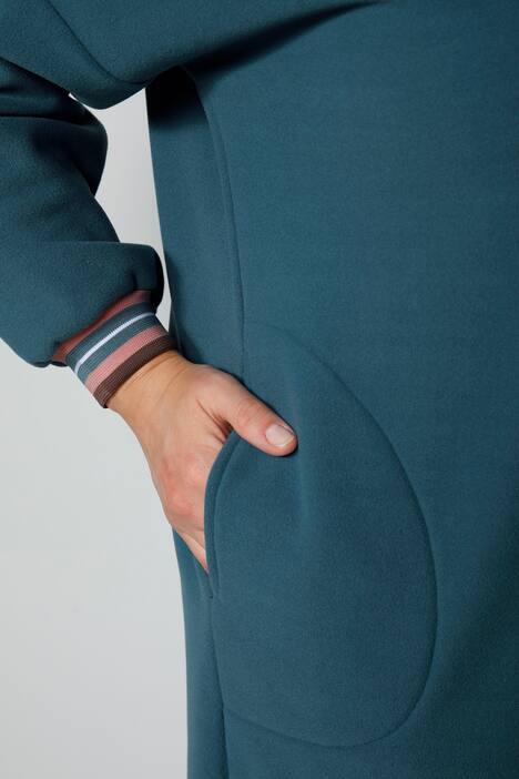 Loungewear-Kleid, Fleece, Kranich, Langarm