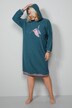 Loungewear-Kleid, Fleece, Kranich, Langarm