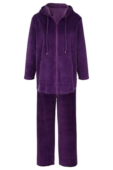 Nicki-Anzug, Zweiteiler, Kapuzenjacke, lange Hose