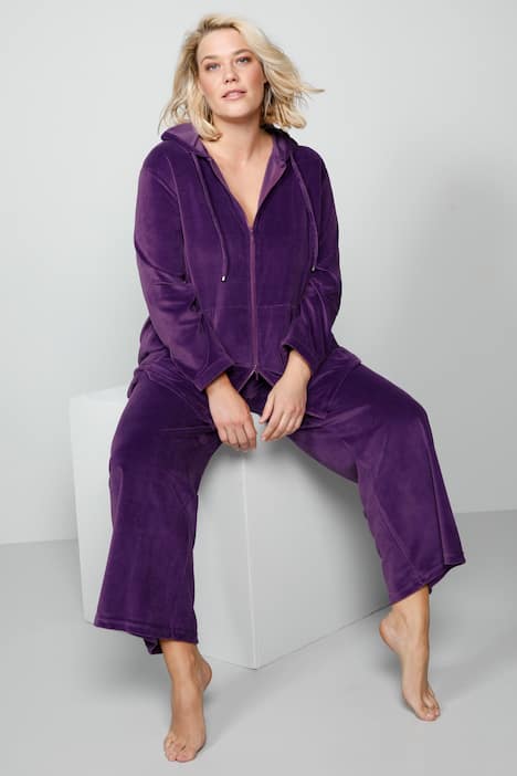 Nicki-Anzug, Zweiteiler, Kapuzenjacke, lange Hose