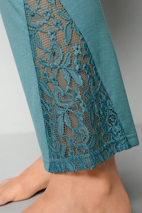 Schlafanzug, Zweiteiler, Jersey, Spitze