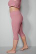 3/4-Leggings, Tight Fit, Rippjersey, Elastikbund