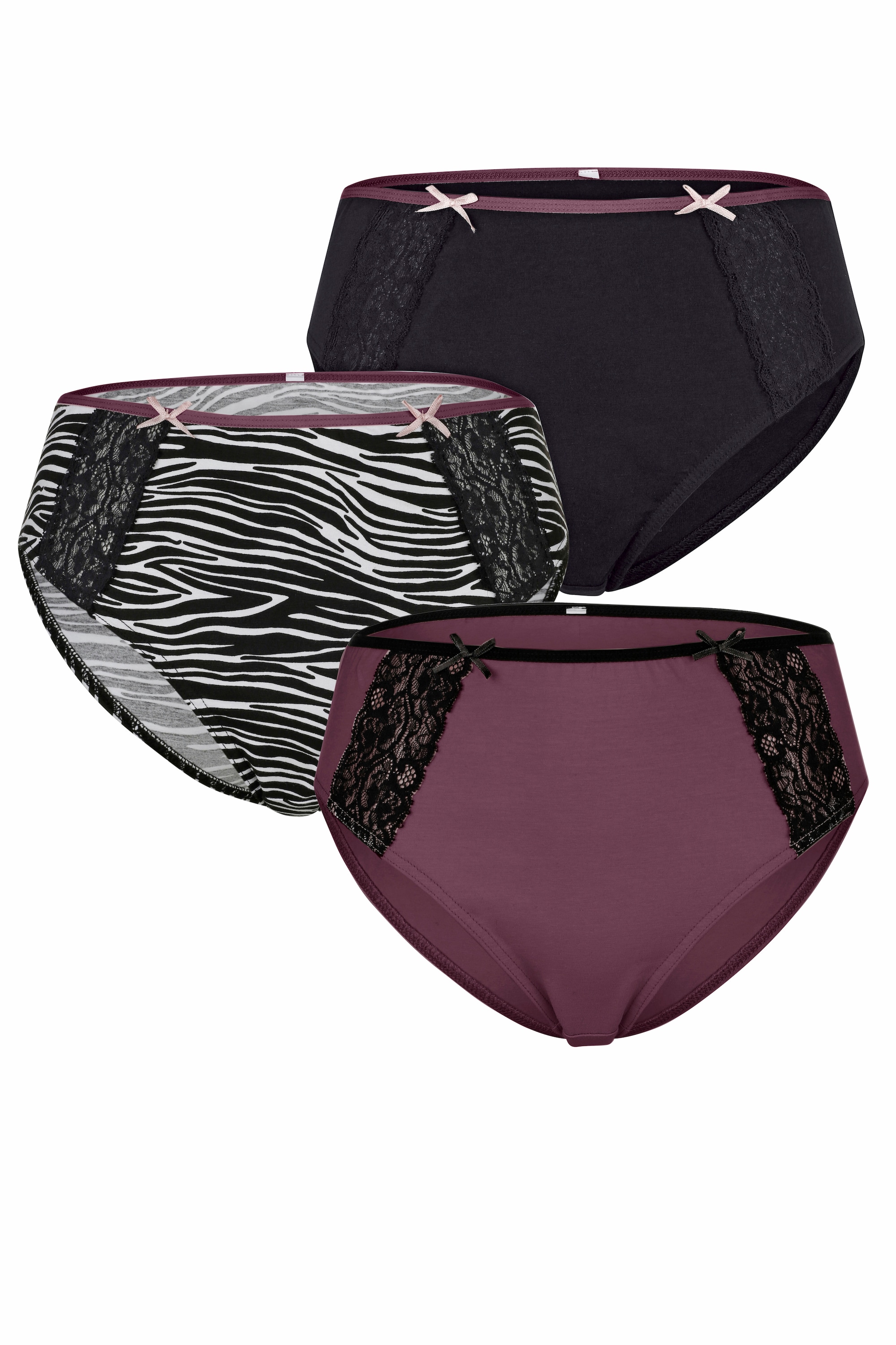 TruYou Damen große Größen Jazzpants 3er Pack Animal Farbe