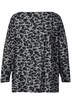 T-Shirt, oversized, Animal-Print, V-Ausschnitt, 3/4-Ärmel