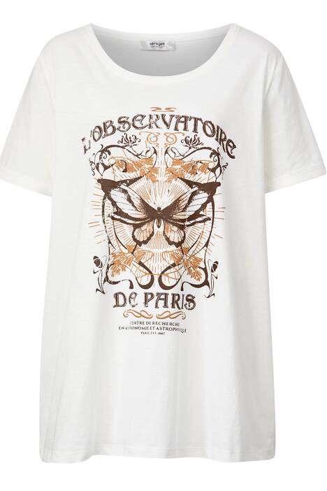 T-Shirt, Classic Fit, Schmetterling, Rundhals, Halbarm