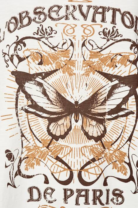 T-Shirt, Classic Fit, Schmetterling, Rundhals, Halbarm