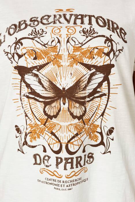 T-Shirt, Classic Fit, Schmetterling, Rundhals, Halbarm