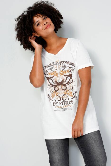 T-Shirt, Classic Fit, Schmetterling, Rundhals, Halbarm