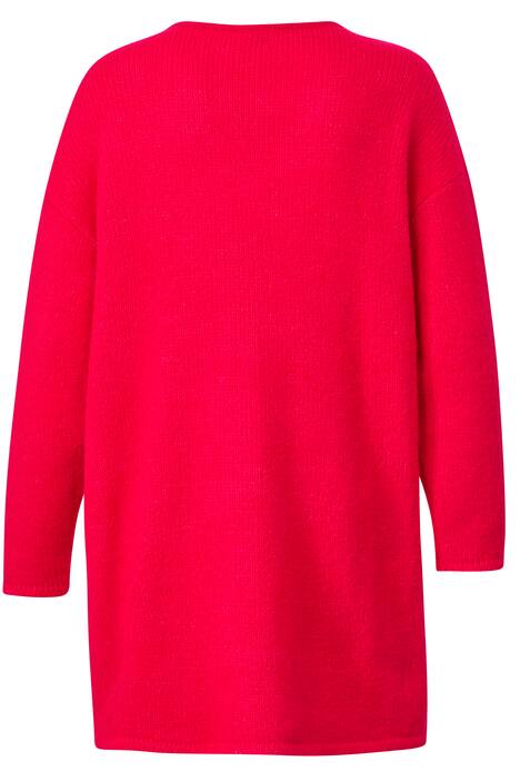 Pullover, oversized, Schriftzug, V-Ausschnitt, Langarm