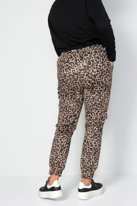 Cargo-Jogginghose, Leo-Muster, Elastikbund