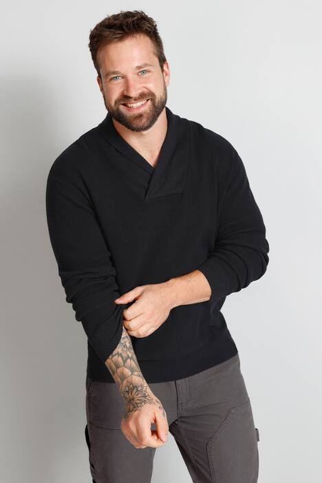 Boston Park Pullover, Schalkragen, Langarm, bis 72/74